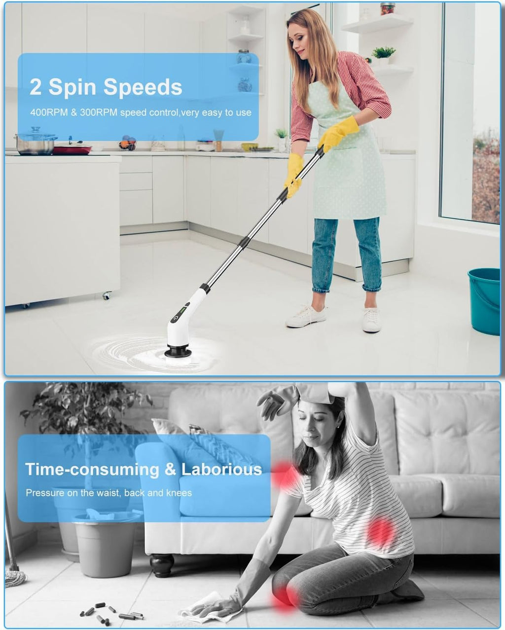 9 in 1 Electric Cleaning Brush - Powerful, Versatile & Easy Cleaning
