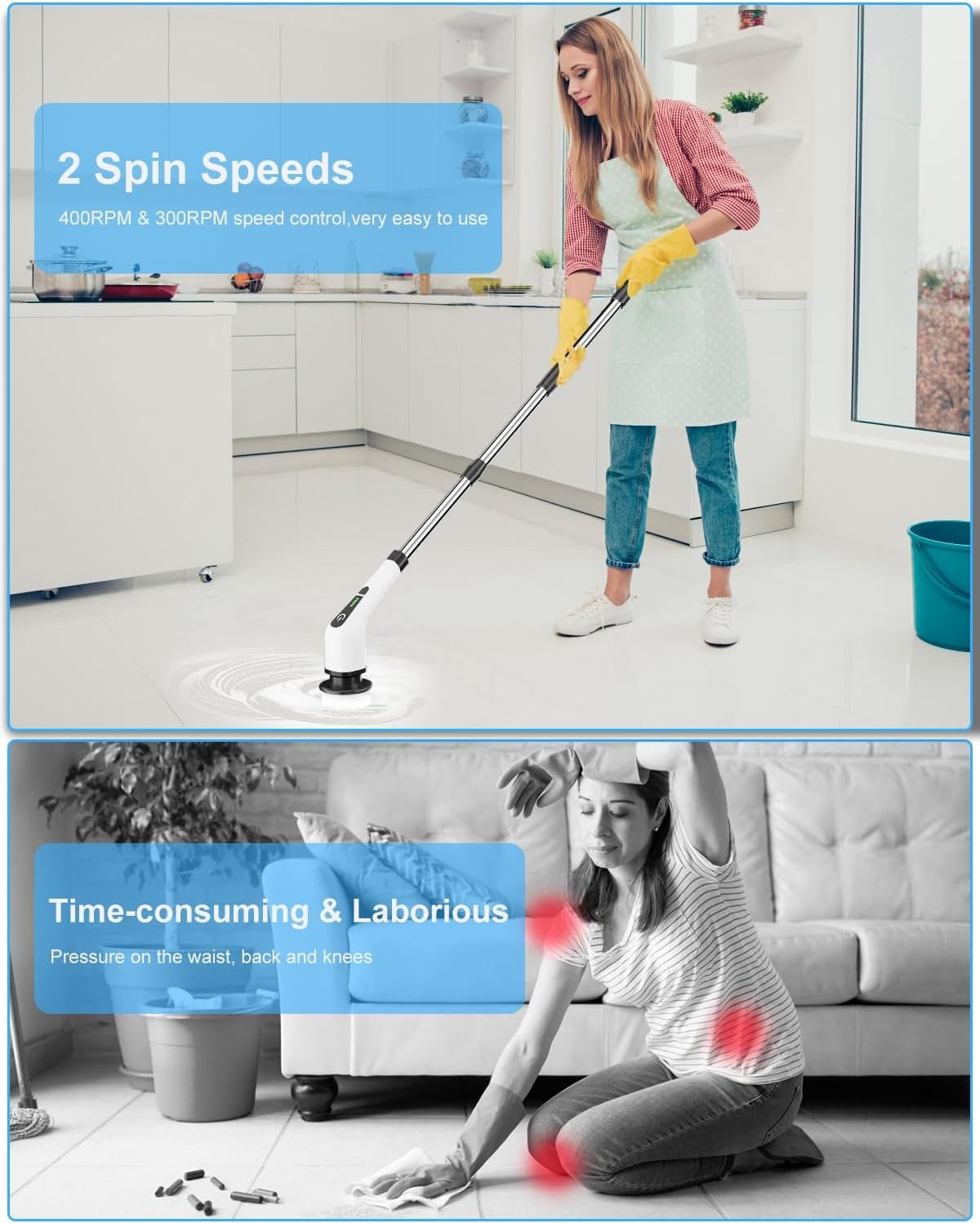 9 in 1 Electric Cleaning Brush - Powerful, Versatile & Easy Cleaning