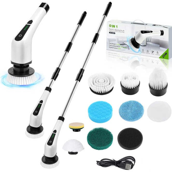 9 in 1 Electric Cleaning Brush - Powerful, Versatile & Easy Cleaning