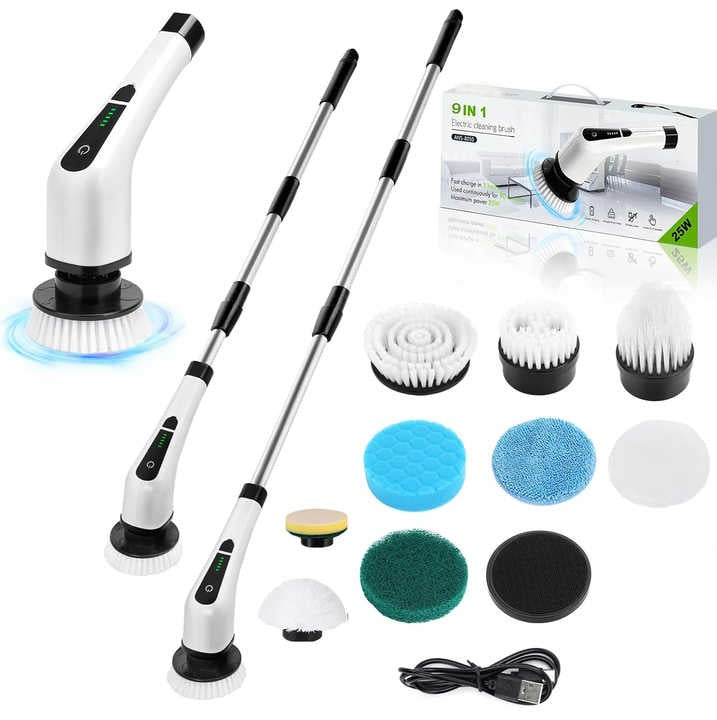 9 in 1 Electric Cleaning Brush - Powerful, Versatile & Easy Cleaning