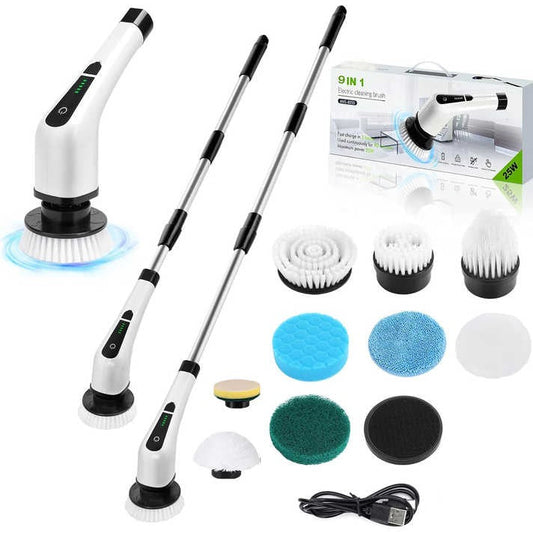 9 in 1 Electric Cleaning Brush - Powerful, Versatile & Easy Cleaning