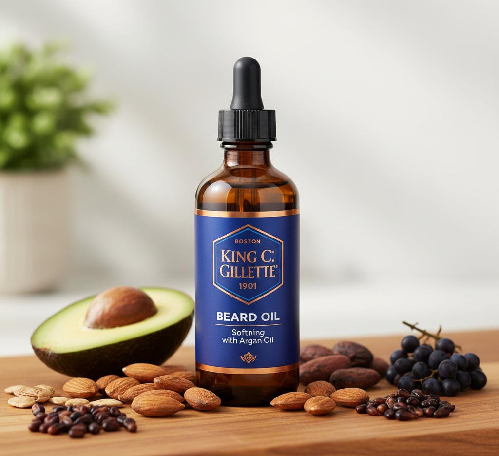 Premium Beard Care Kit by King C. Gillette – Wash & Oil Combo
