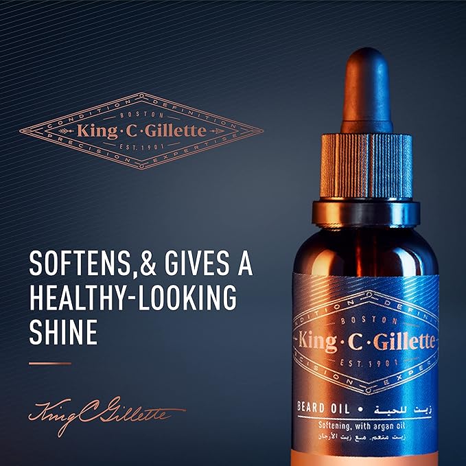 Premium Beard Care Kit by King C. Gillette – Wash & Oil Combo