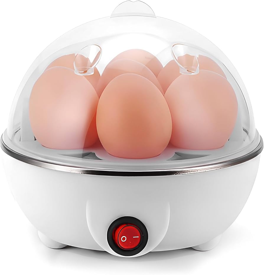 Electric Egg Boiler & Steamer – 7 Egg Capacity, Automatic Shut-Off
